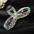 Transparent Resin Pressed Flower Bow Hair Claw Clips in Five Designs view 4