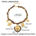Silk Scarf Braided Heart Necklace and Bracelet in Twenty Four Styles view 8