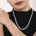 Rectangle Halo Zircon Link Bracelet Gold Or Steel Adjustable view 3