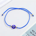 Round Blue Evil Eye Cord Bracelets in Seven Colors view 2