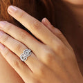Clear Stone Infinity Knot Statement Ring In Silver Tone view 4