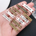Black Letter Metal Charms with 21 Listed Options for DIY Jewelry Making view 2