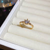 Gold Marquise Halo