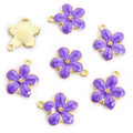 Enamel-Look Gold Silver Cherry Blossom Alloy Charms in 10 Styles view 12