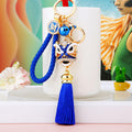 Lion Dance Head Tassel Keychains with Four Braided Fortune Loop Options view 3