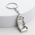 Metal Car Seat Keychain in Black, Red, Blue, Gunmetal and Silver view 2