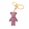 Rhinestone Bear Keychain Metal Crystal Pendant Bag Charm view 4