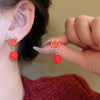 Red Floral Drop