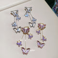 Crystal Butterfly Vine Ear Cuff Earrings Fashion Jewelry Accessory view 4