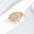 Gold and Silver Wheat Pearl Look Metal Brooch Pin Pair view 4