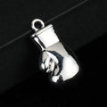 Miniature Metal Boxing Glove Charm Pendant Four Finishes view 6