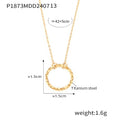 Circle Pendant And Y-Bar Drop Necklaces Gold And Steel Styles view 7