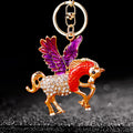 Crystal Winged Dragon Horse Keychains with Cords and Loose Braided Loops view 4