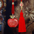 Mixed Jeweled Deer Apple and Double Cherry Vehicle Hanging Ornaments view 3