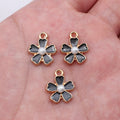 Five Petal Flower Enamel Alloy Charms in Four Colors for Jewelry Making view 7