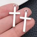 Antique Silver Heart and Cross Metal Charms with 28 Listed Options view 9