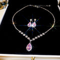 Eight Mixed Teardrop Flower Heart Crystal Necklace And Earring Designs view 12