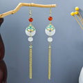 Sixty-Five Chinese Style Bead and Disc Long Earrings view 10