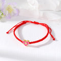 Red Woven Cord Large Heart Evil Eye Adjustable Bracelets view 7