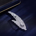 Gold Tone Feather Two Designs Metal Brooch Pin for Jackets and Lapels view 3