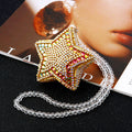Jeweled Star Hanging Ornaments in Multicolor Gold Champagne and White view 8