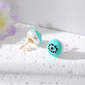 Colorful Round Eyeball Stud Earrings in Eight Designs view 4