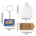 Back To School Wood Rectangle Science Print Keychain view 2