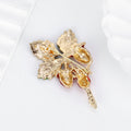 Leaf Metal Brooch Pin for Jackets and Lapels Pictured Design view 4