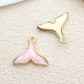 Enamel Zinc Alloy Flower Heart Four Leaf Clover Charm Pendants for DIY Earrings Jewelry