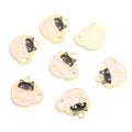 Coffee Cup Cat Enamel Alloy Charm Pendants in Seven Colors view 10