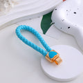 Persimmon Crown Heart Keychain Braided Cord Color Options view 11