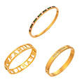Clasp Bangle Family Letter Zircon Or Color Block Styles view 5