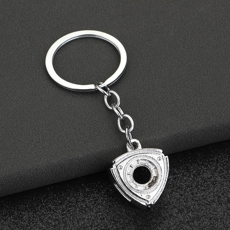 Mini Rotor Metal Keychain Car Parts Charm for Men and Auto Gifts