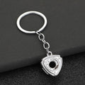 Triangular Rotary Engine Design Alloy Keychain in Four Finishes view 3