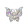 Gold Tone Silver Tone Butterfly Crystal Two Designs Metal Brooch Pin view 7