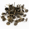 Flat Pad Earring Posts and Butterfly Backs in Assorted Finishes view 8