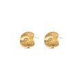 Gold and Silver Hammered Star Accent Round Stud Earrings view 5