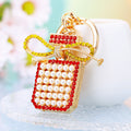 Pearl Bow Perfume Bottle Keychains with Braided Loops and Loop Only Options view 8