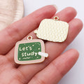 Zinc Alloy Enamel Graduation Study Supplies Charm Pendant for Keychain Necklace Phone Strap Making