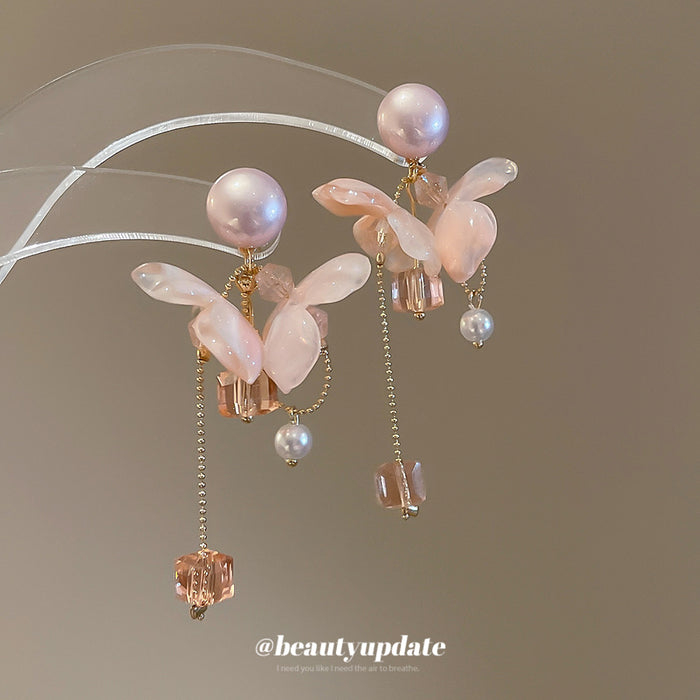 Pink Floral Statement Earrings in Twenty Distinct Designs