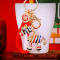 Crystal Zebra, Deer and Horse Keychains with Colorful Straps view 2