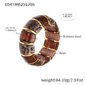 Leopard Pattern Resin Stretch Bracelet in Three Colorways view 6