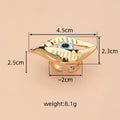 Gold Tone Oversized Evil Eye Adjustable Rings in Two Colors view 4