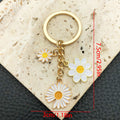 Five Colorful Daisy Flower Metal Keychain Design Set view 8