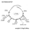 Stainless Steel Charm Bracelets Heart Infinity Star Handbag Motifs view 7