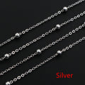 Fine Beaded Metal Chain by the Meter in Six Finishes view 6