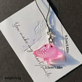 Pink and Blue Spotted Stingray Phone Strap Charms in Two Shapes view 4