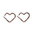 Leopard Print Heart and Oval Hoop Earrings Jewelry Accessory view 5