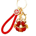 Jeweled Twin Fish Treasure Bowl Keychains with Four Color Options view 5