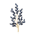 Crystal Branch Brooch in Navy Blue and Aqua Jacket and Scarf Accessory view 2